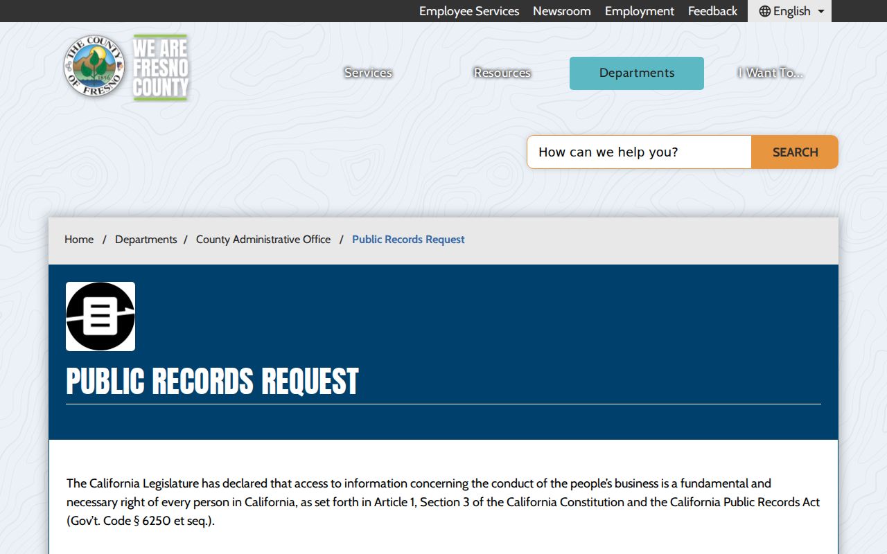 Reedley residents directory county records request reference