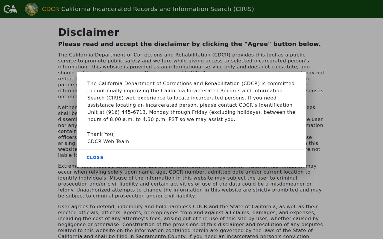 Reedley neighbors California incarcerated person search reference