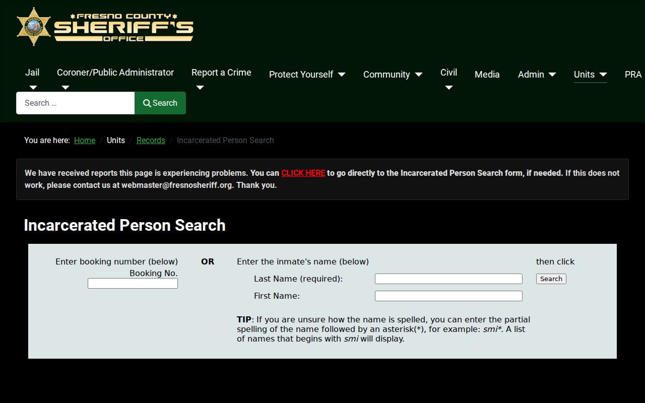 Reedley neighbors Fresno County inmate search reference