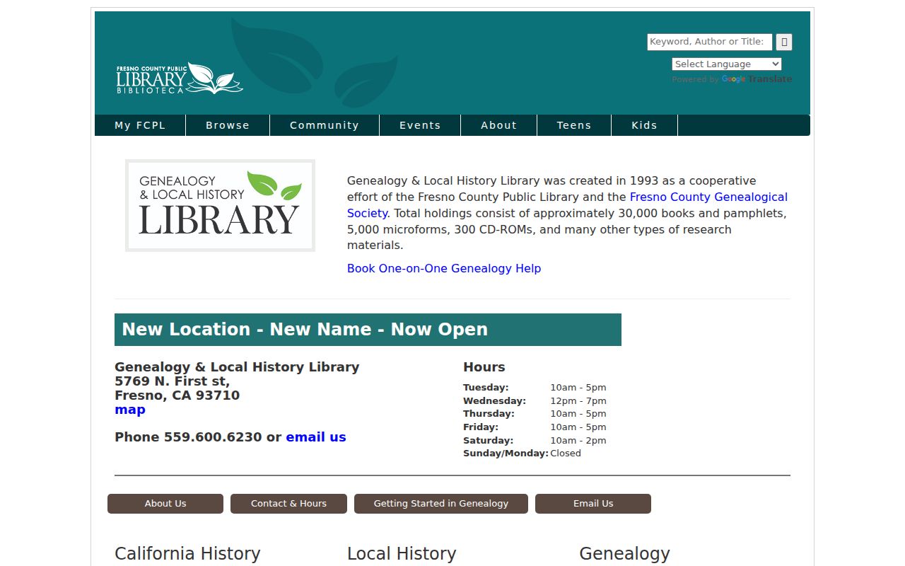 Reedley previous residents genealogy and local history library