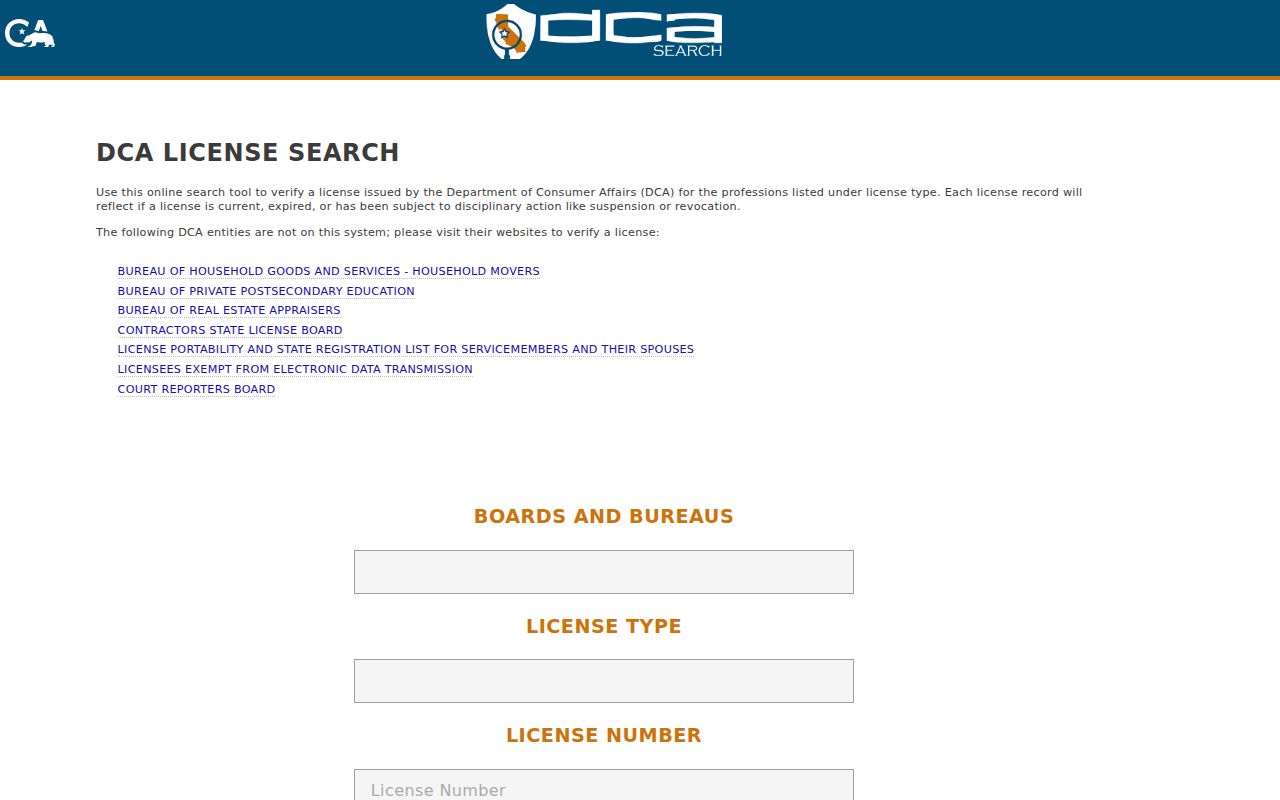 Reedley resident lookup professional license search