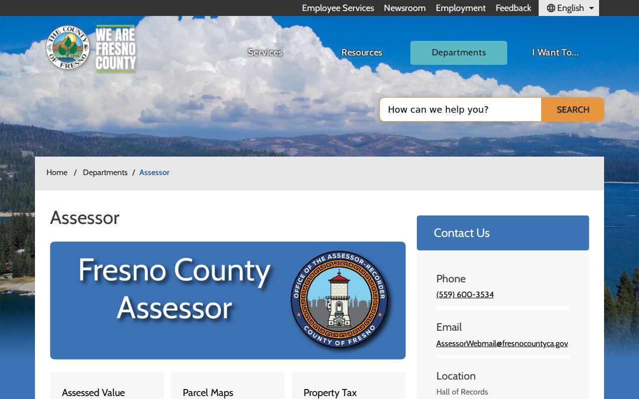 Reedley street directory reference to the Fresno County Assessor