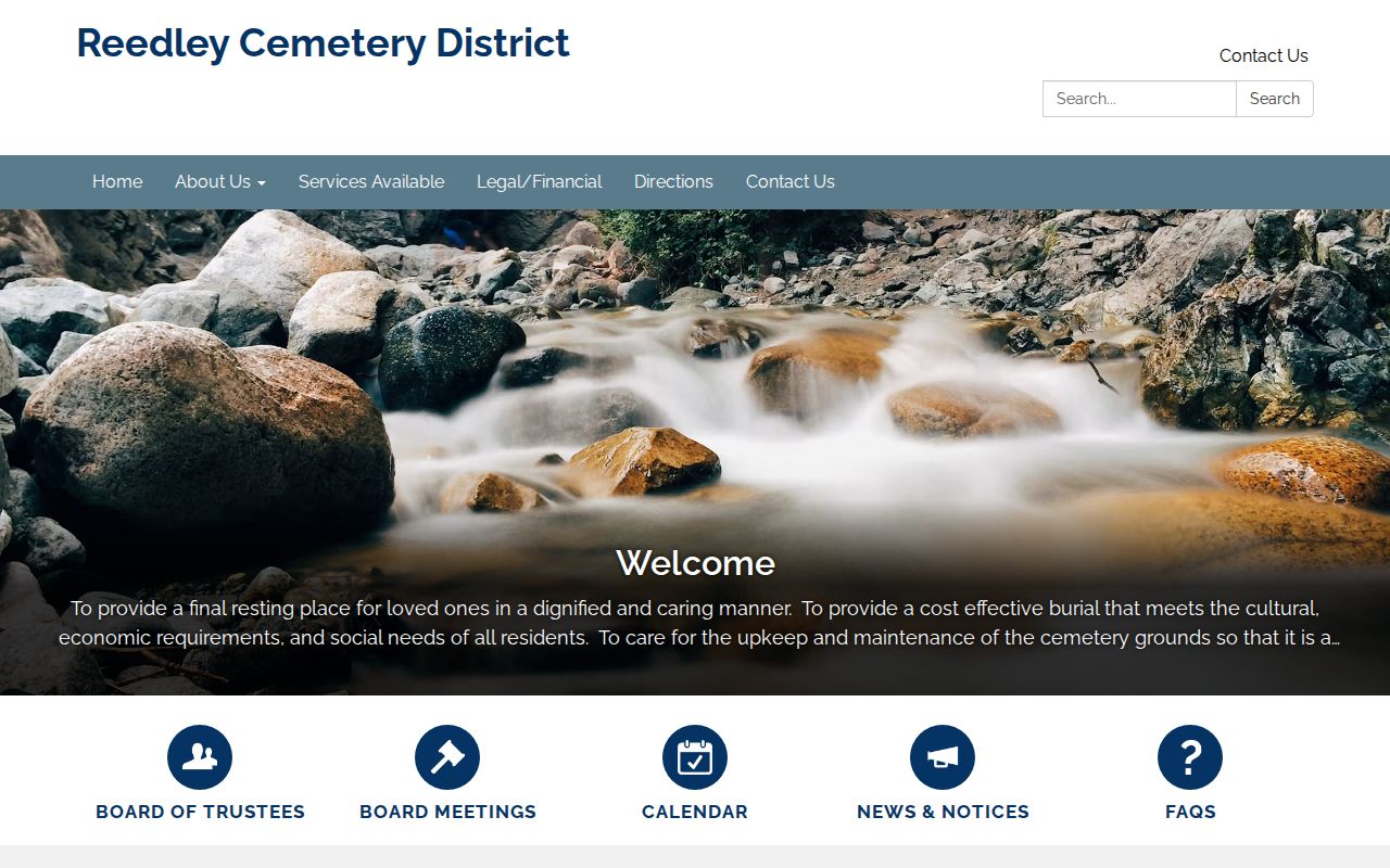 Reedley postal geography cemetery district reference