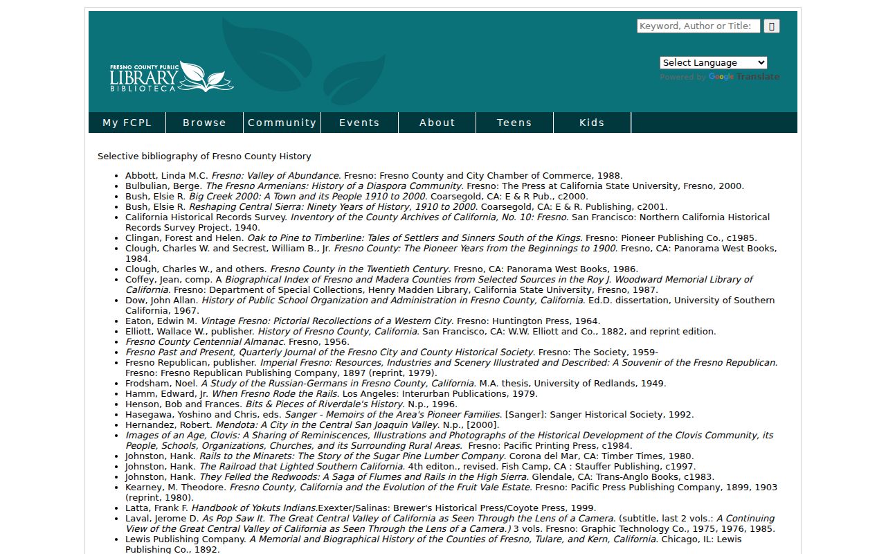 Reedley postal history local bibliography reference